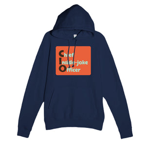 Chief Inside-joke Officer — funny navy unisex hoodie