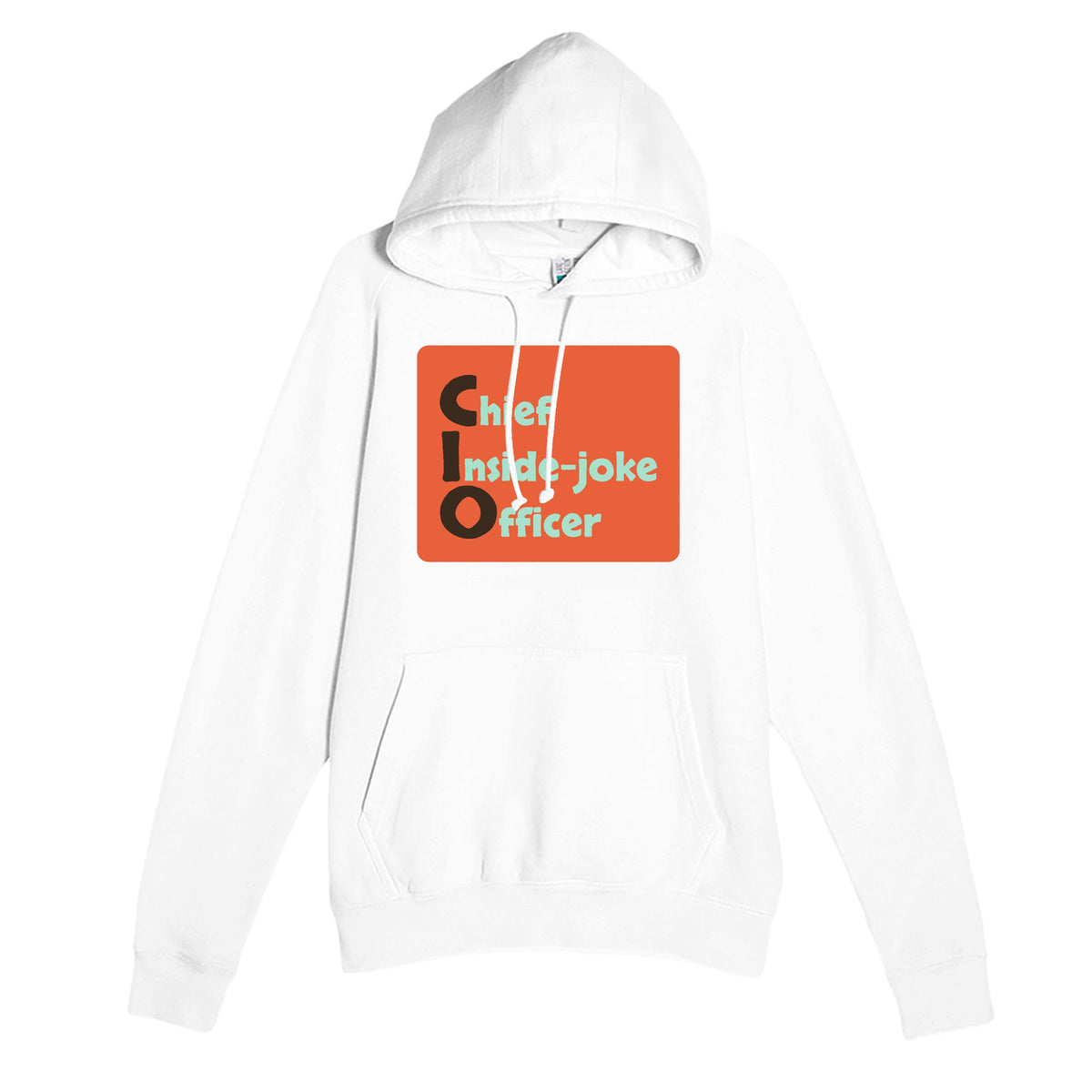 Chief Inside-joke Officer — funny white unisex hoodie