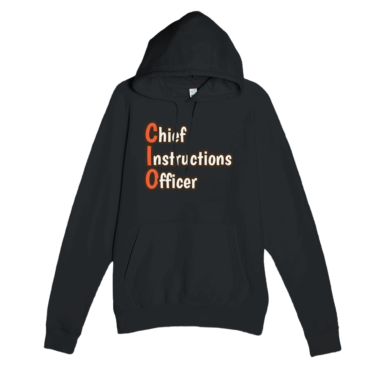 Chief Instructions Officer — funny black unisex hoodie