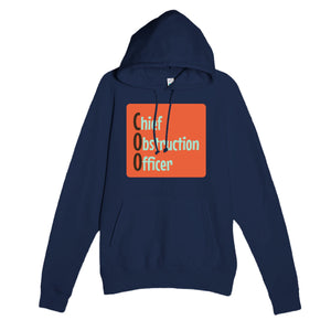Chief Obstruction Officer — funny navy unisex hoodie