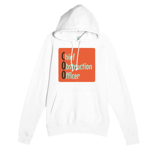 Chief Obstruction Officer — funny white unisex hoodie