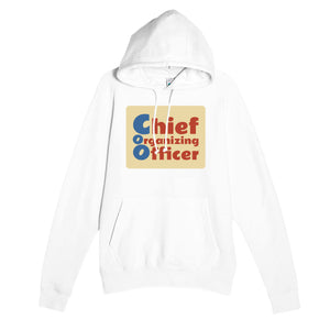 Chief Organizing Officer — funny white unisex hoodie