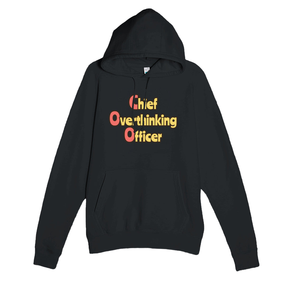 Chief Overthinking Officer — funny black unisex hoodie