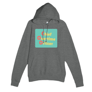 Chief Overtime Officer — funny graphite heather unisex hoodie