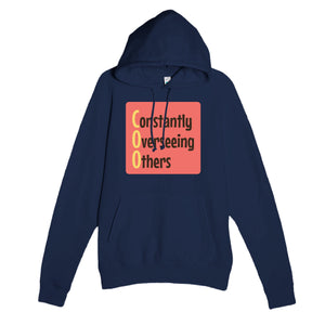 Constantly Overseeing Others — funny navy unisex hoodie