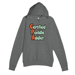 Certified Paddle Addict — funny graphite heather unisex hoodie