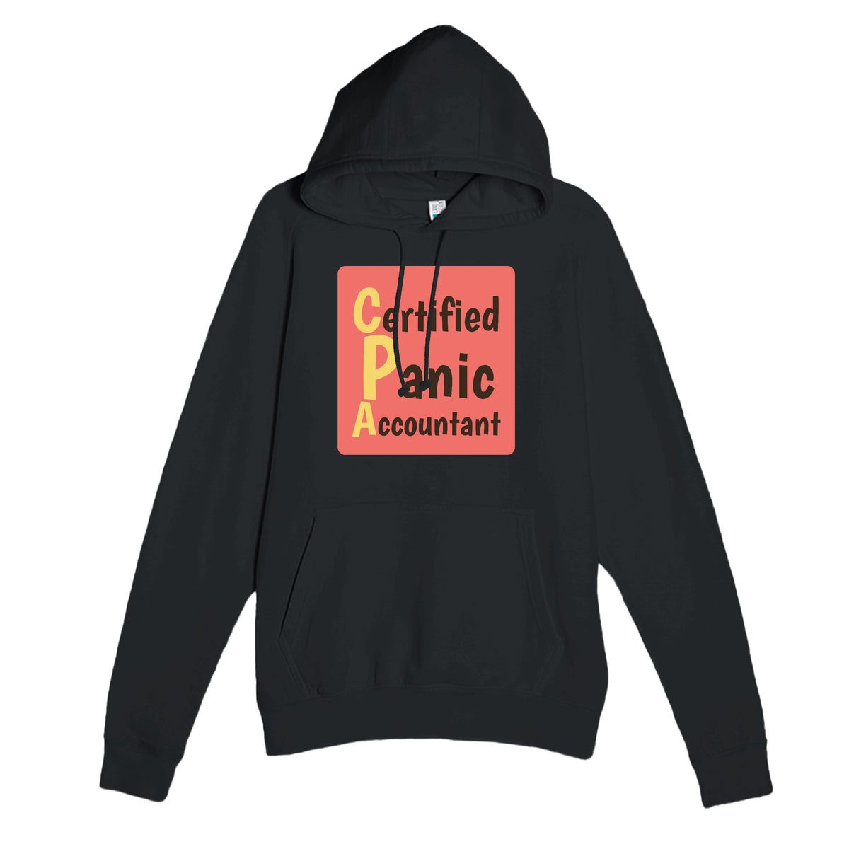 Certified Panic Accountant — funny black unisex hoodie