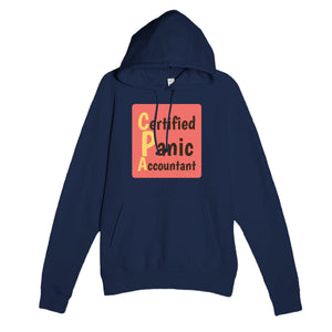 Certified Panic Accountant — funny navy unisex hoodie