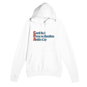Certified Procrastination Authority — funny white unisex hoodie