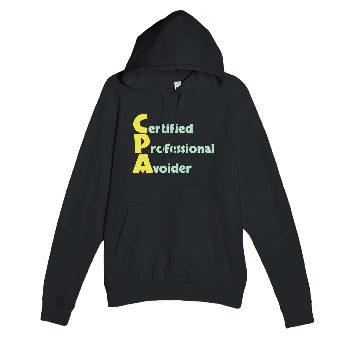 Certified Professional Avoider — funny black unisex hoodie