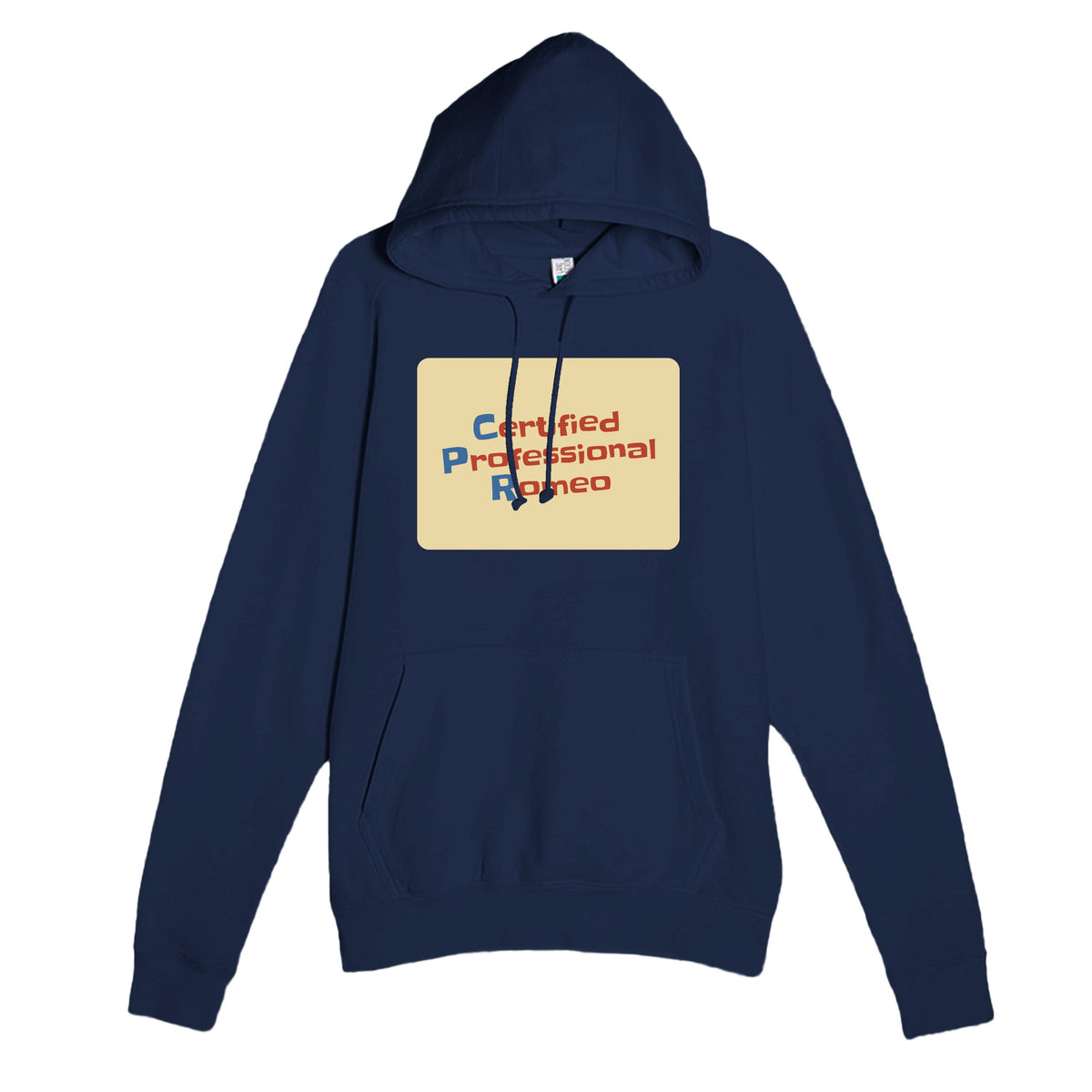 Certified Professional Romeo — funny navy unisex hoodie