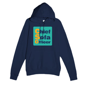 Chief Sofa Officer — funny navy unisex hoodie