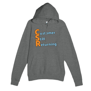 Customer Still Returning — funny graphite heather unisex hoodie