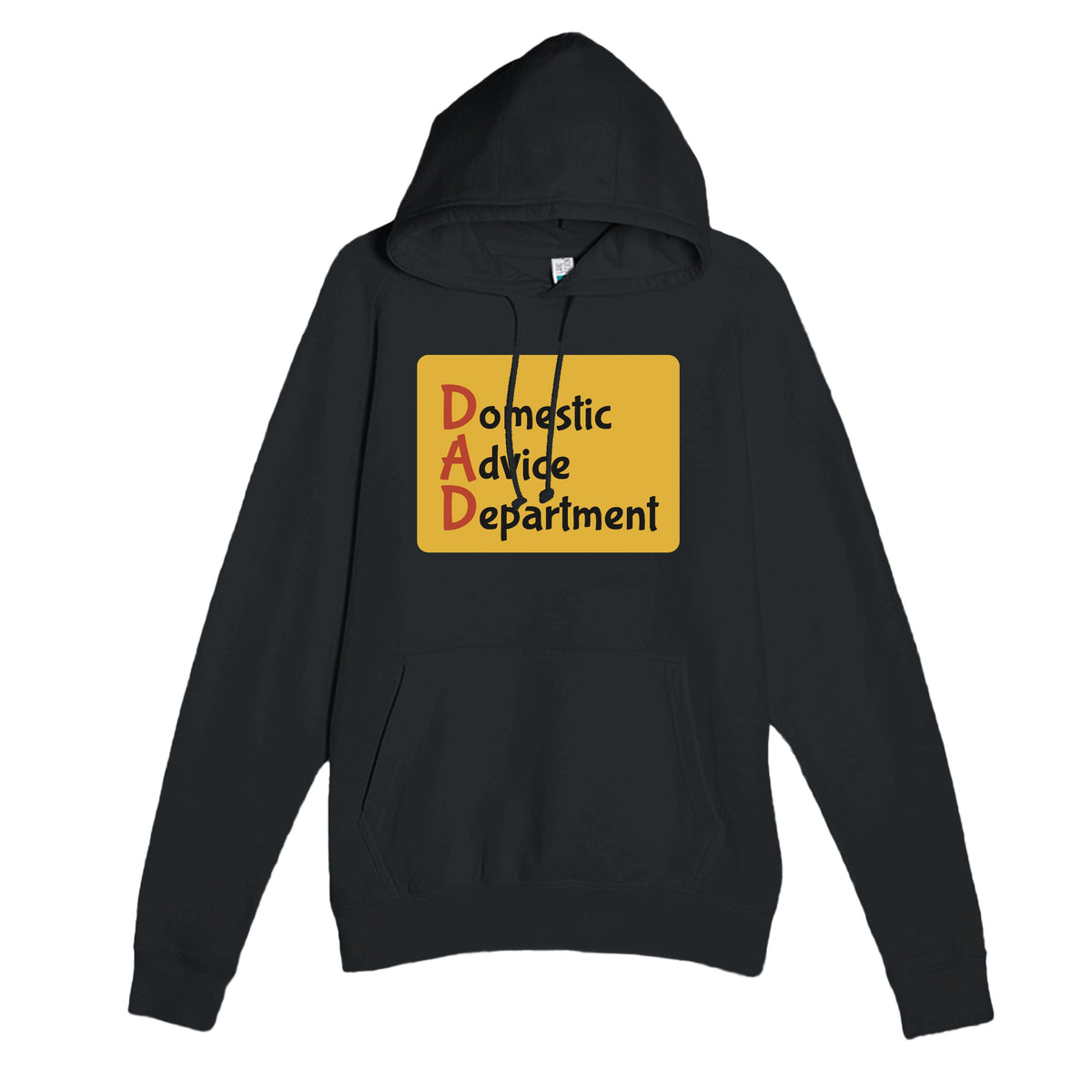 Domestic Advice Department — funny black unisex hoodie