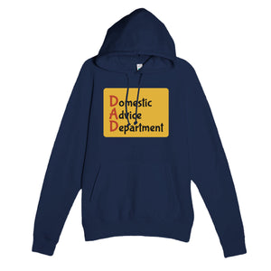 Domestic Advice Department — funny navy unisex hoodie