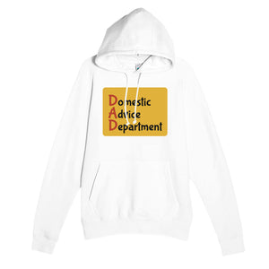 Domestic Advice Department — funny white unisex hoodie