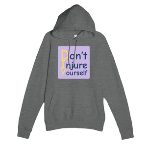 Don’t Injure Yourself — funny graphite heather unisex hoodie