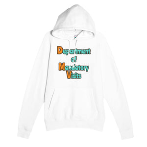 Department of Mandatory Visits — funny white unisex hoodie