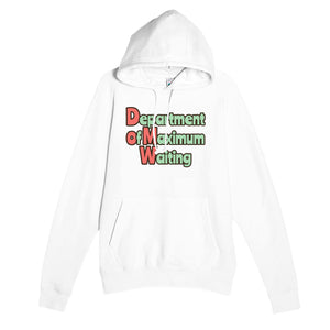Department of Maximum Waiting — funny white unisex hoodie
