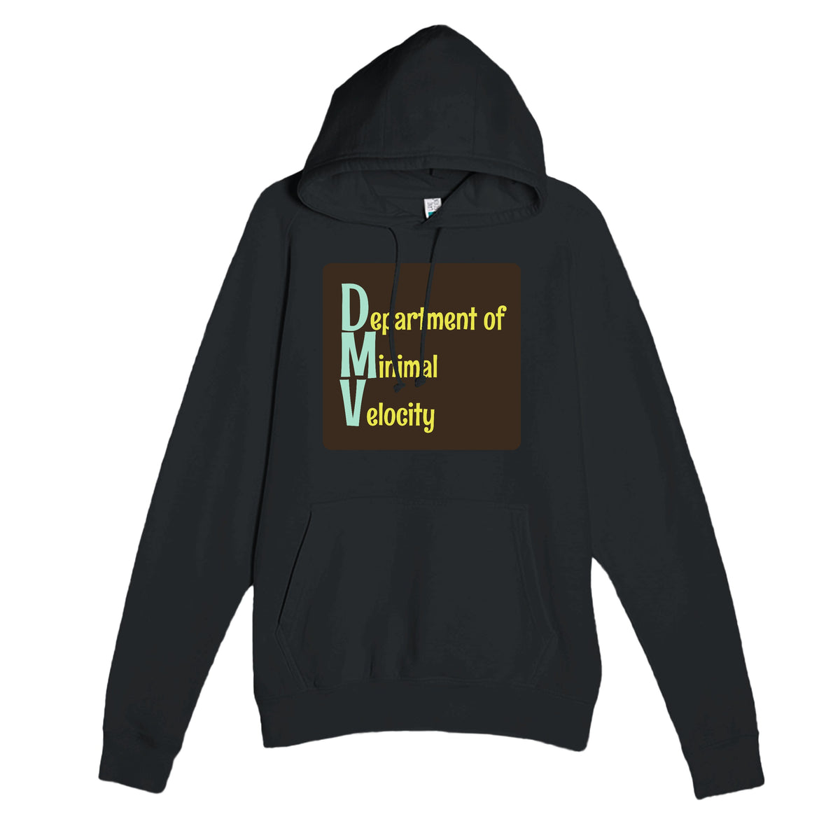 Department of Minimal Velocity — funny black unisex hoodie