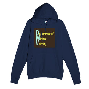 Department of Minimal Velocity — funny navy unisex hoodie