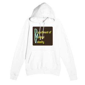 Department of Minimal Velocity — funny white unisex hoodie