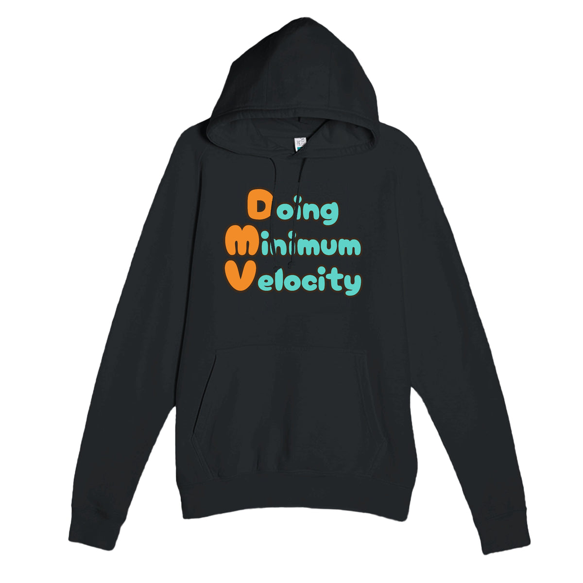 Doing Minimum Velocity — funny black unisex hoodie