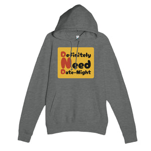 Definitely Need Date-Night — funny graphite heather unisex hoodie