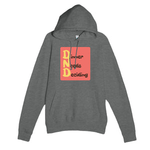 Dinner Needs Deciding — funny graphite heather unisex hoodie
