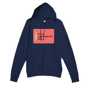 Dinner Negotiations Daily — funny navy unisex hoodie