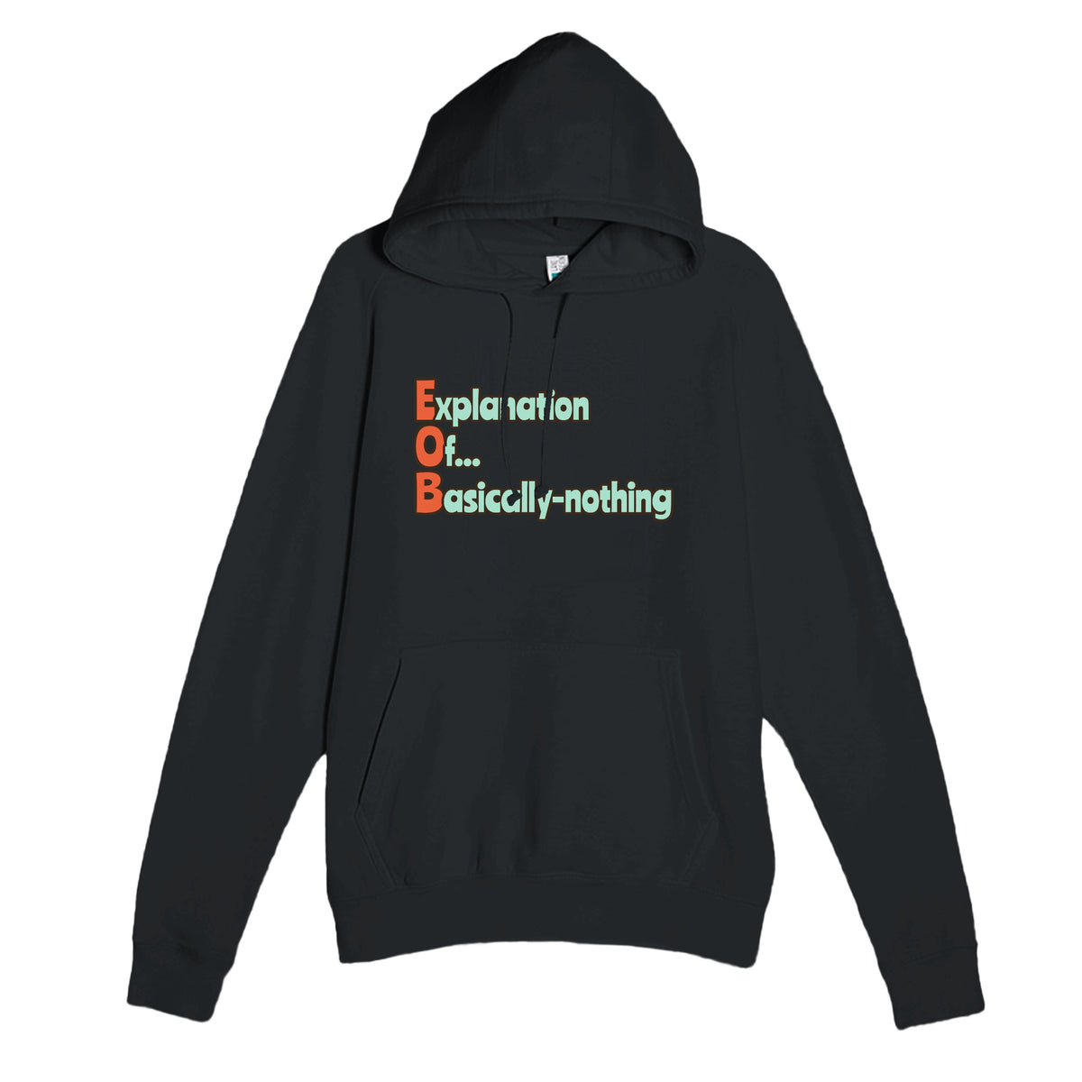 Explanation Of... Basically-nothing — funny black unisex hoodie