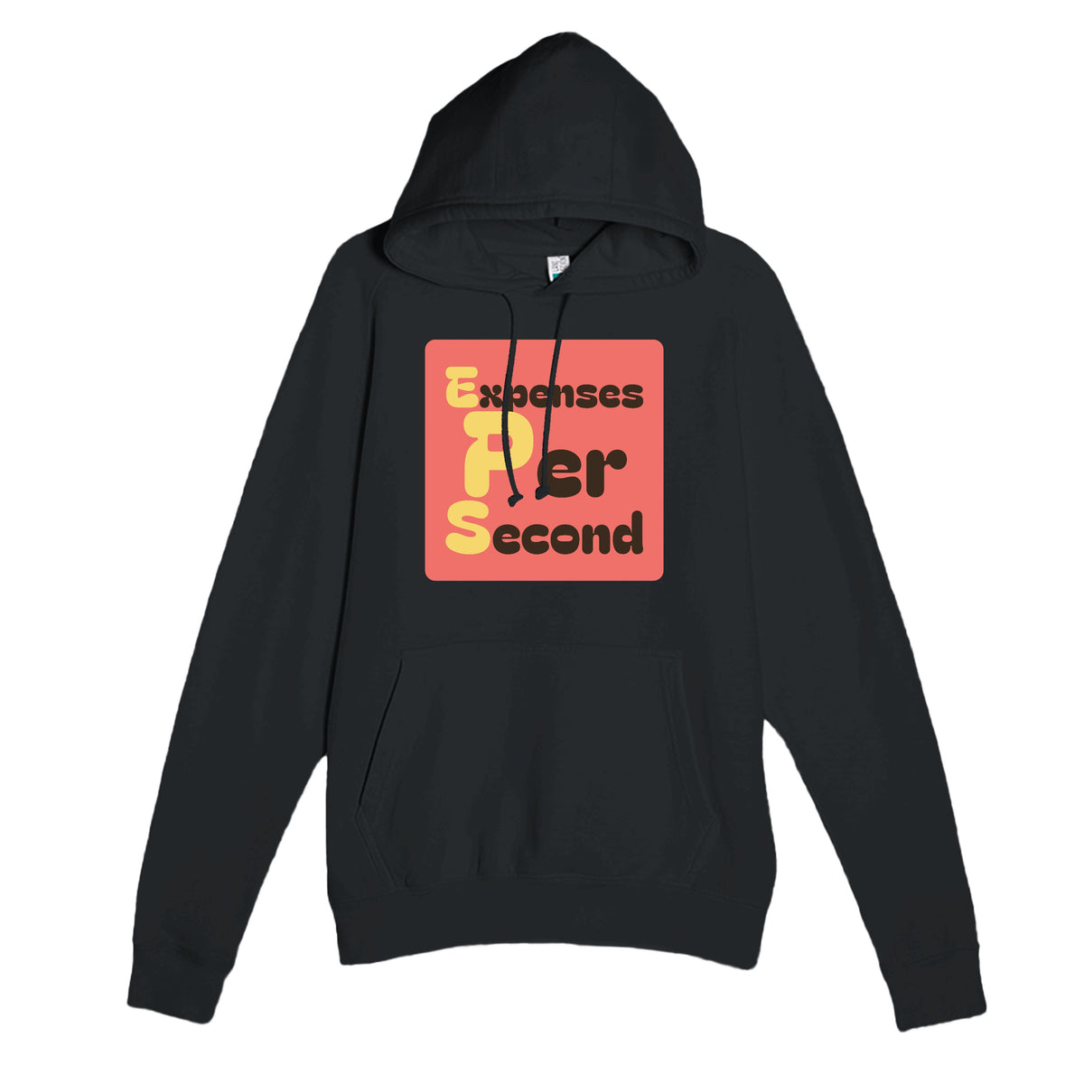 Expenses Per Second — funny black unisex hoodie