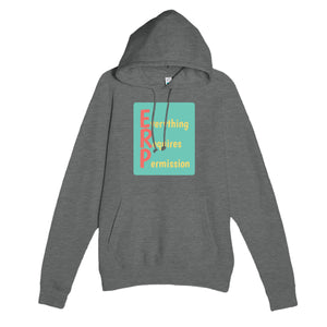 Everything Requires Permission — funny graphite heather unisex hoodie