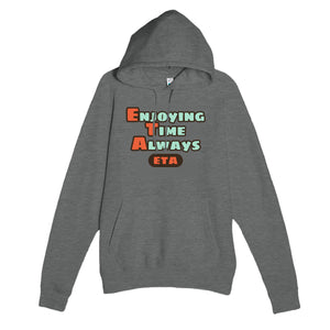 Enjoying Time Always — funny graphite heather unisex hoodie