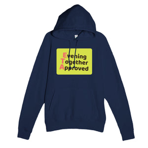 Evening Together Approved — funny navy unisex hoodie