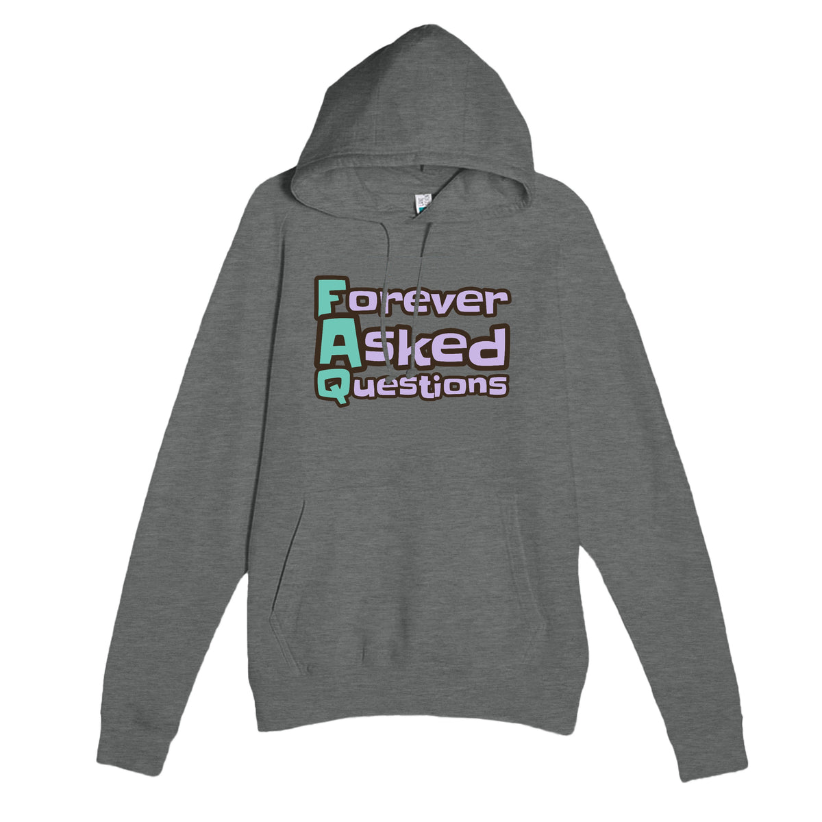 Forever Asked Questions — funny graphite heather unisex hoodie