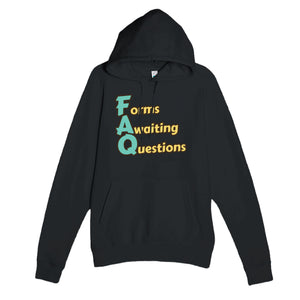 Forms Awaiting Questions — funny black unisex hoodie