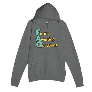 Forms Awaiting Questions — funny graphite heather unisex hoodie