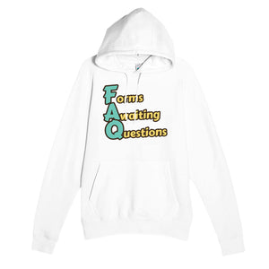 Forms Awaiting Questions — funny white unisex hoodie