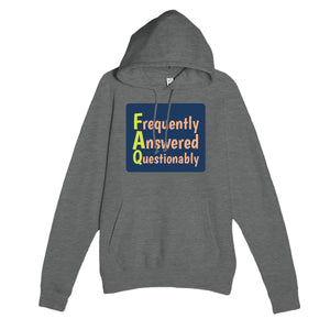 Frequently Answered Questionably — funny graphite heather unisex hoodie