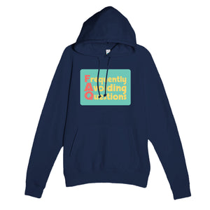 Frequently Avoiding Questions — funny navy unisex hoodie