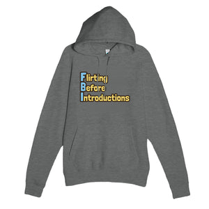 Flirting Before Introductions — funny graphite heather unisex hoodie