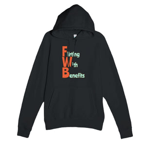 Flirting With Benefits — funny black unisex hoodie