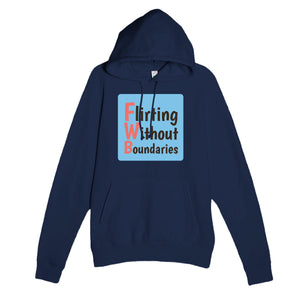 Flirting Without Boundaries — funny navy unisex hoodie
