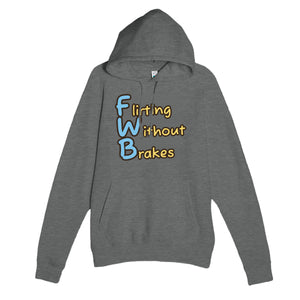 Flirting Without Brakes — funny graphite heather unisex hoodie