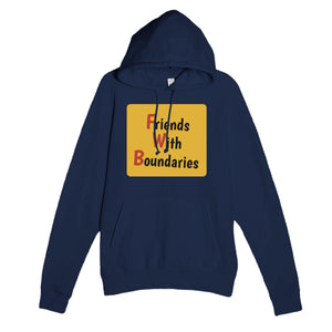 Friends With Boundaries — funny navy unisex hoodie