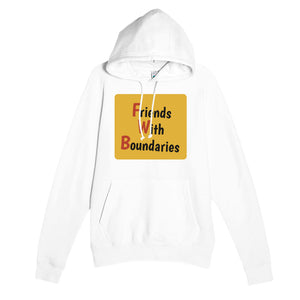 Friends With Boundaries — funny white unisex hoodie
