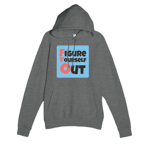 Figure Yourself Out — funny graphite heather unisex hoodie