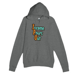 Income Pours Out — funny graphite heather unisex hoodie
