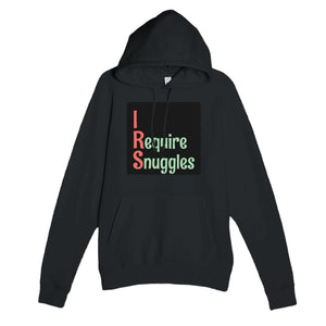 I Require Snuggles — funny black unisex hoodie